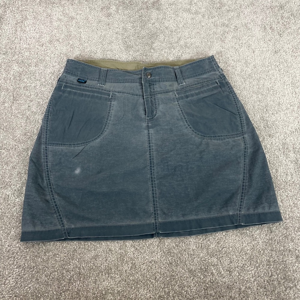 Kuhl Skirt Womens 8 Mini Hiking Outdoor Utility Cotton Nylon Dry Stretch Blue